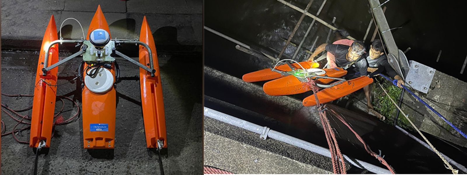 Navy Divers Retrieve ADCP Unit From Floods